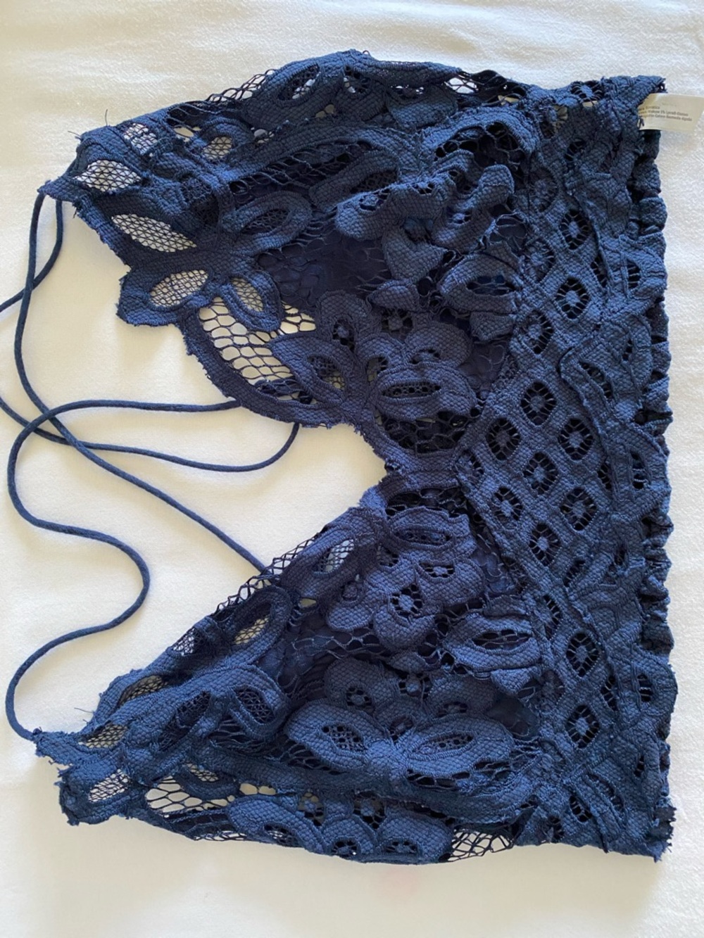 Free People One FP One Adella Lace Bralette in Midnight Blue Size Medium - Picture 7 of 12